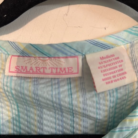 Women's Blue Striped Nightgown box Dur‎ size medium - Picture 4 of 6